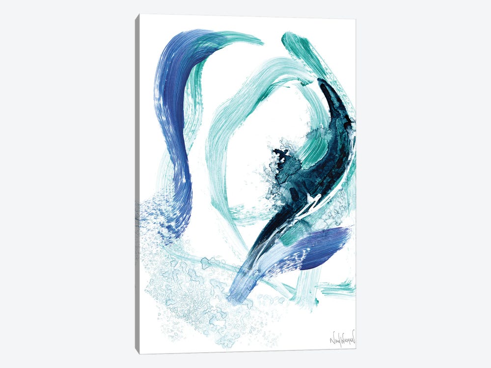 Blue Abstract VII by Nikol Wikman 1-piece Canvas Print