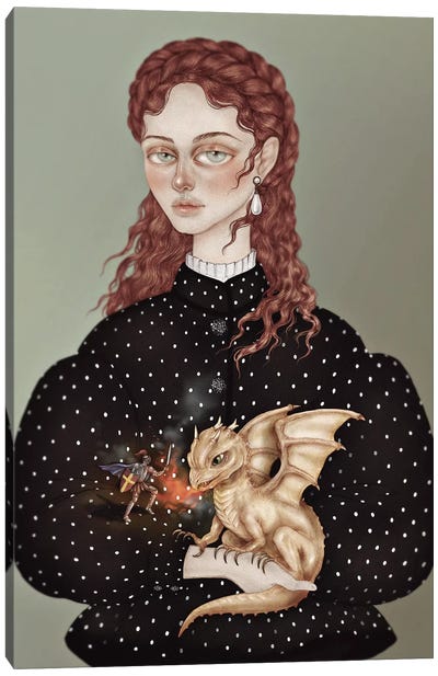 Dragon Keeper Canvas Art Print - Skinny Nicky