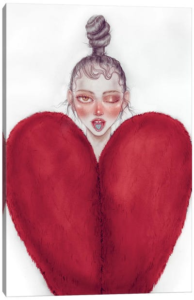 Heart Heart Canvas Art Print - Skinny Nicky