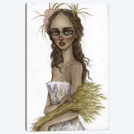 Lady Harvest Canvas Print #NKY19} by Skinny Nicky Art Print