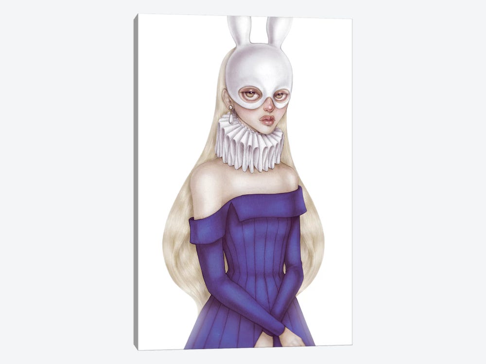 Lady White Hare II by Skinny Nicky 1-piece Art Print