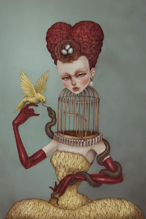 The Caged Bird Sings by Nicolas Roa wall art