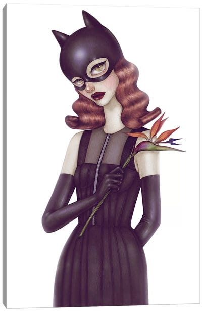 Batgirl I Canvas Art Print - Lowbrow Femme Fatales