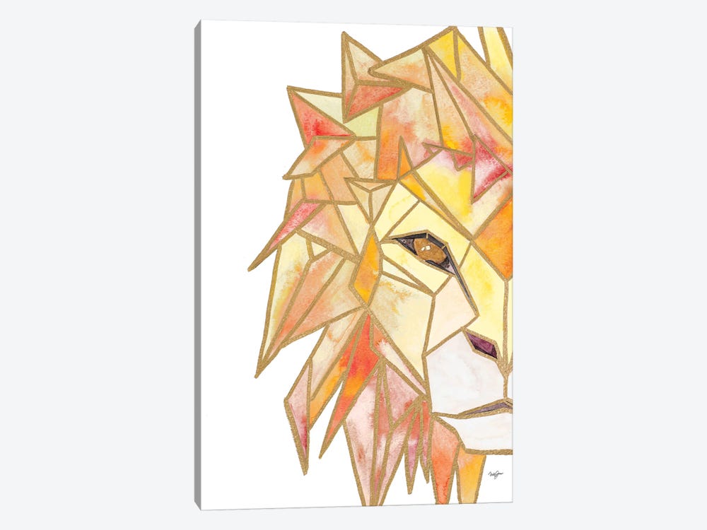 Retro Lion by Nola James 1-piece Art Print