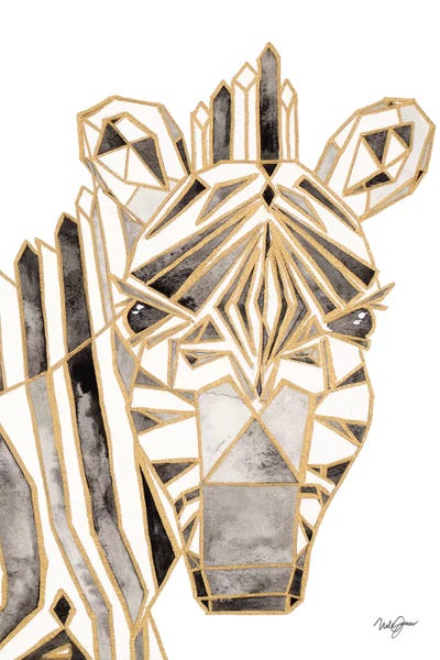 Zebras: Retro Zebra by Nola James