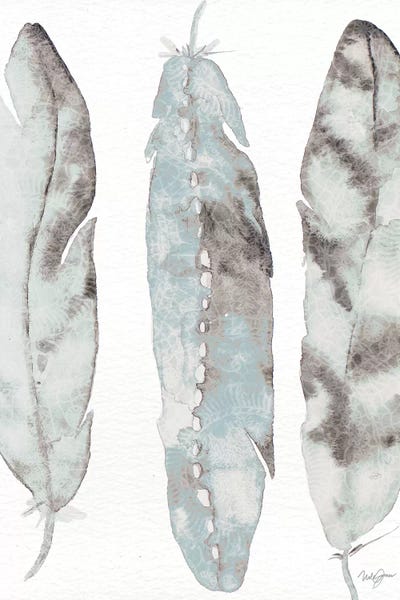 Feathers: Three Blue Feathers by Nola James