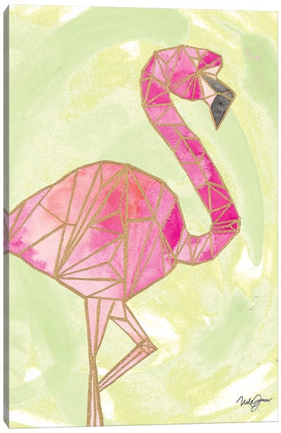 Bright Origami I Canvas Art Print - Flamingo Art