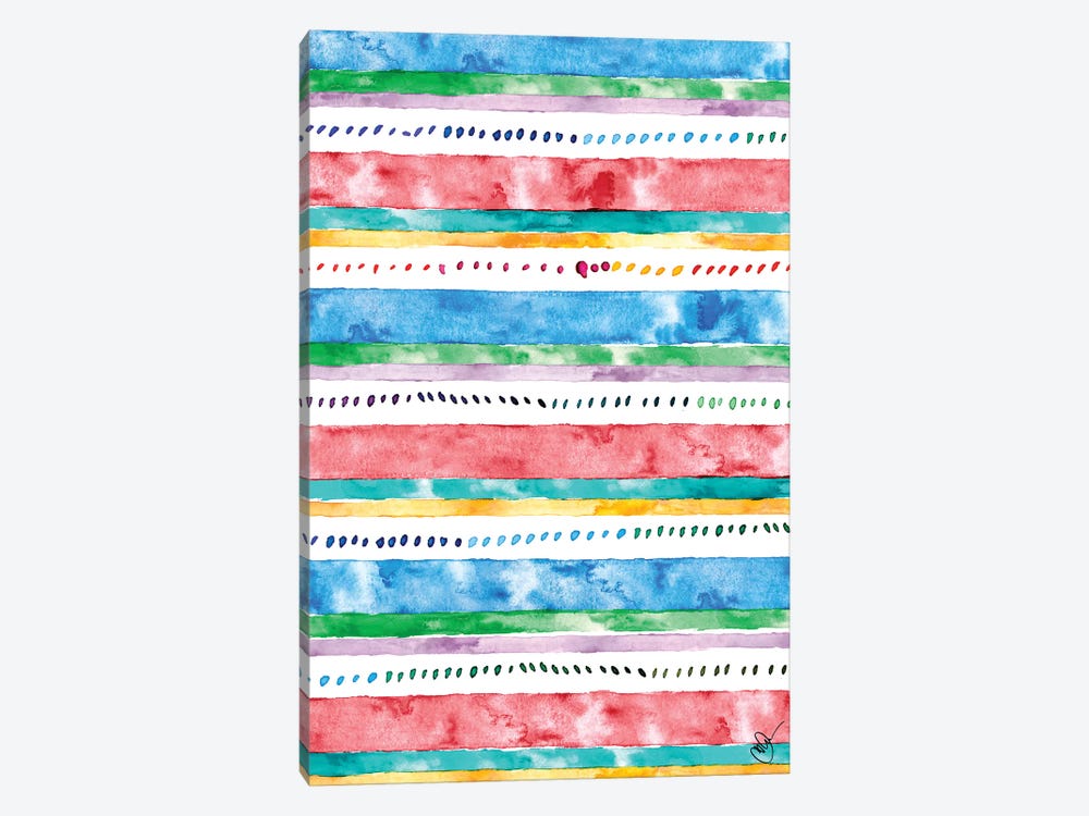 Colorful Bands II by Nola James 1-piece Canvas Art Print