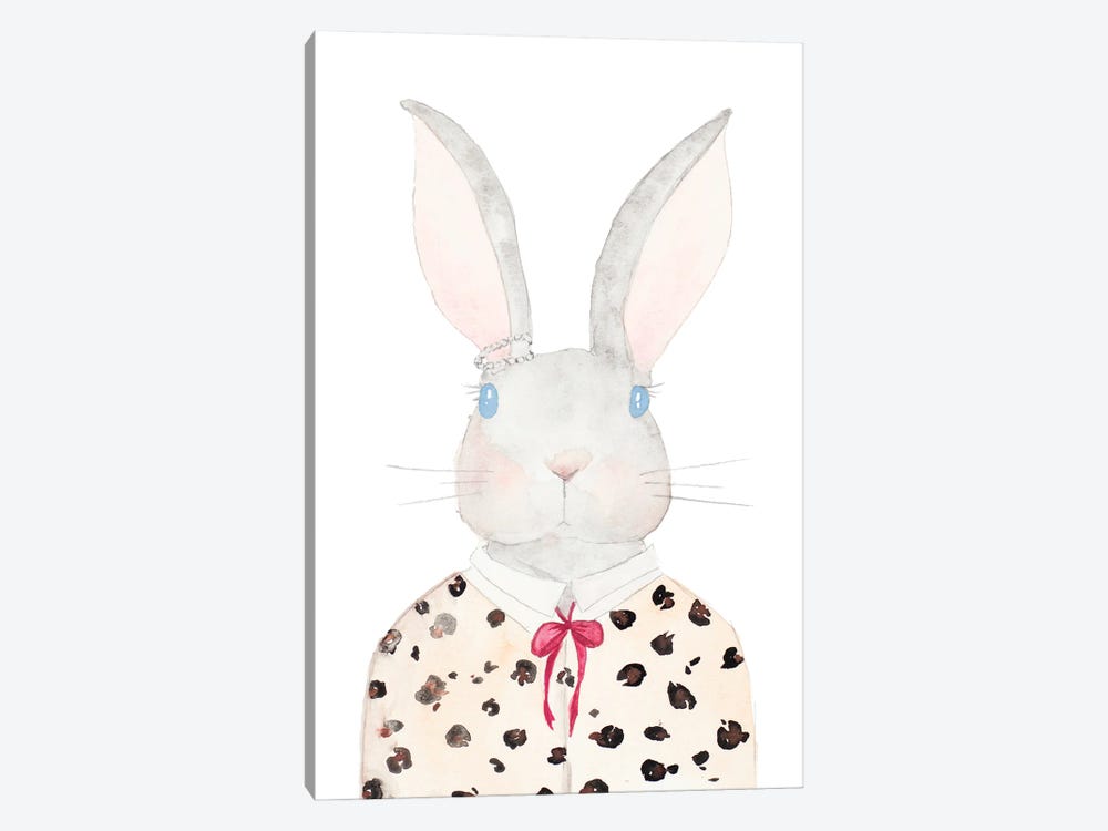 Sweater Rabbit by Nola James 1-piece Canvas Art Print