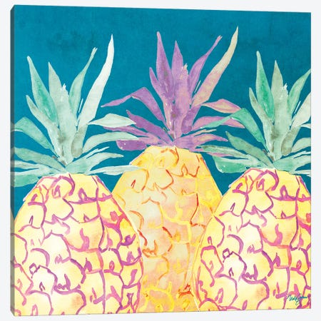 Havana Pineapple Canvas Print #NLA8} by Nola James Art Print
