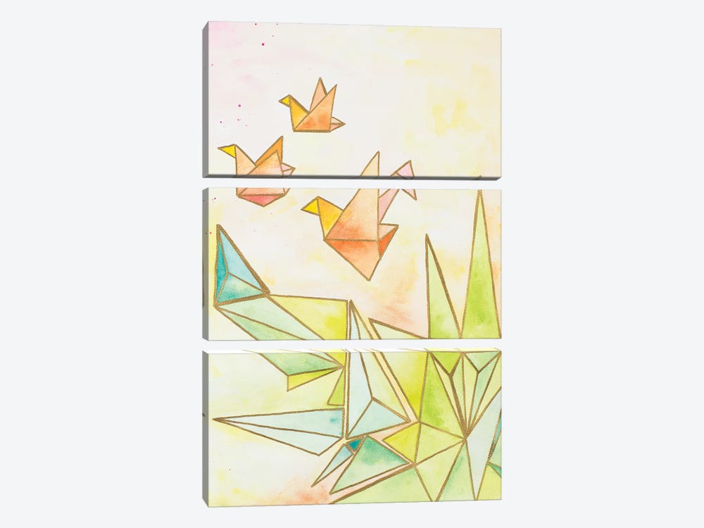 Origami Cranes by Nola James 3-piece Canvas Artwork
