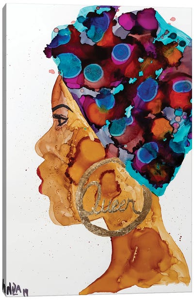 Queen Canvas Art Print - #BlackGirlMagic