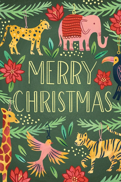 Merry Christmas by Natalie Adams wall art