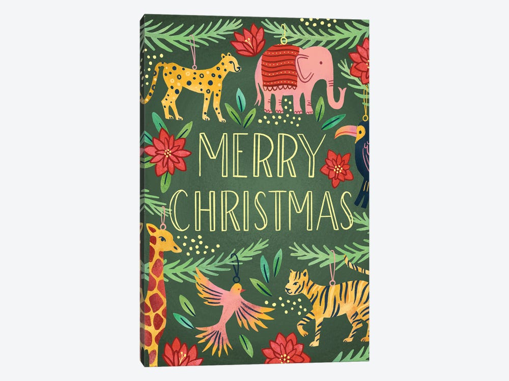 Merry Christmas by Natalie Adams 1-piece Canvas Print