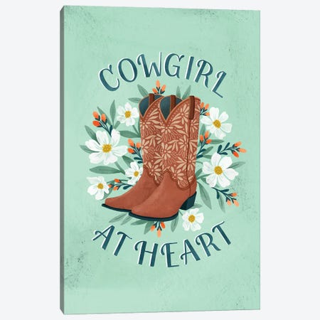 Cowgirl at Heart Canvas Print #NLD2} by Natalie Adams Canvas Art