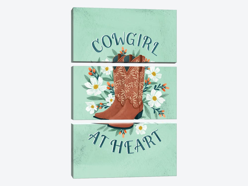 Cowgirl at Heart by Natalie Adams 3-piece Canvas Art