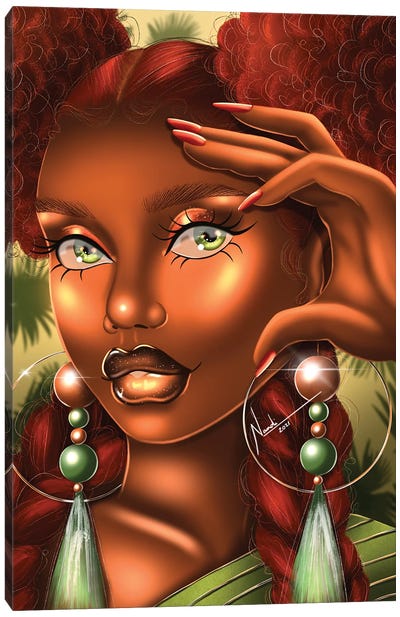 Emerald Eyes Canvas Art Print - Nandi L. Fernandez