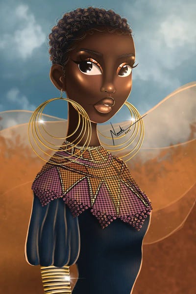 Sahara Princess by Nandi L. Fernandez multi panel art