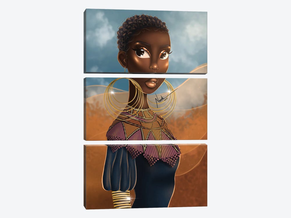 Sahara Princess by Nandi L. Fernandez 3-piece Canvas Wall Art