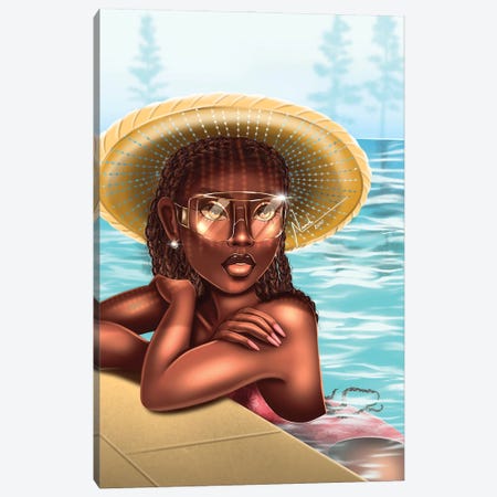 Pool Day Canvas Print #NLF47} by Nandi L. Fernandez Canvas Art Print