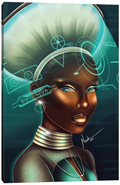 Zulu Tech Canvas Art Print - Afrofuturism