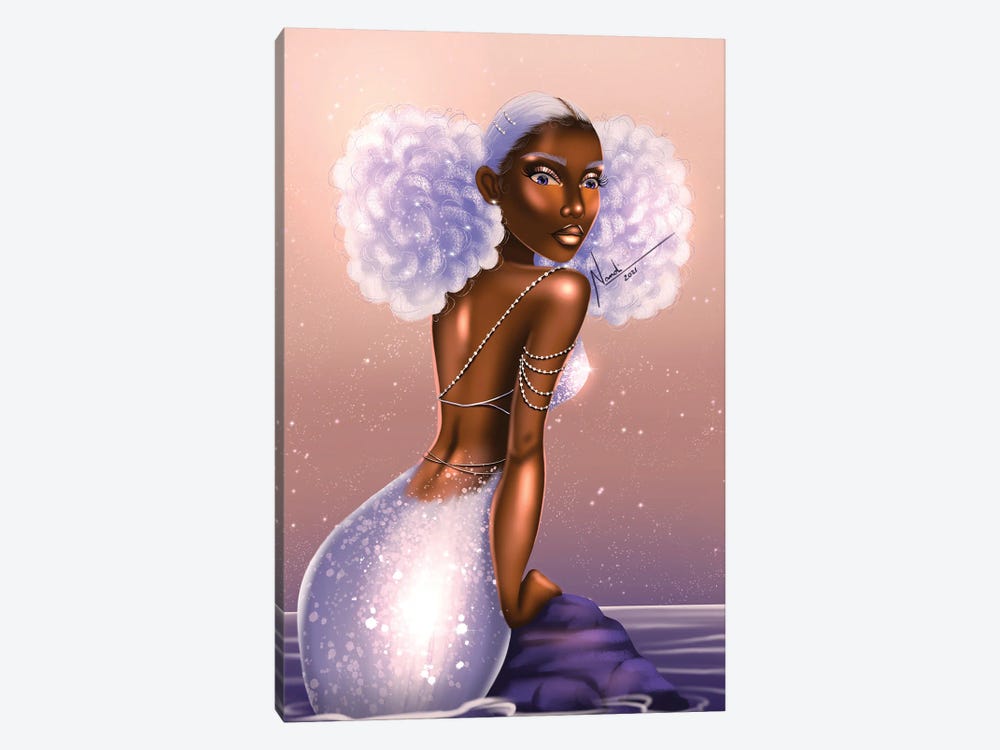 Lavender Mermaid by Nandi L. Fernandez 1-piece Canvas Art
