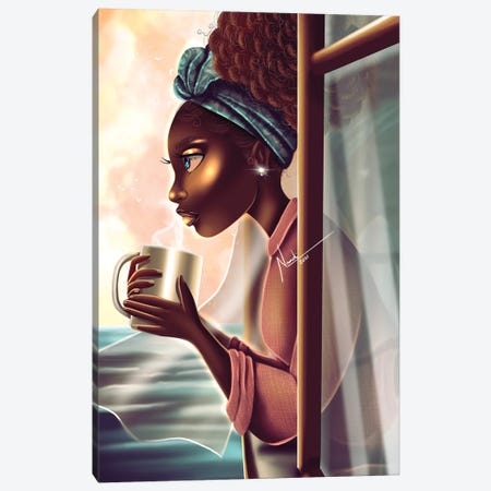 Morning Coffee Canvas Print #NLF66} by Nandi L. Fernandez Canvas Art Print