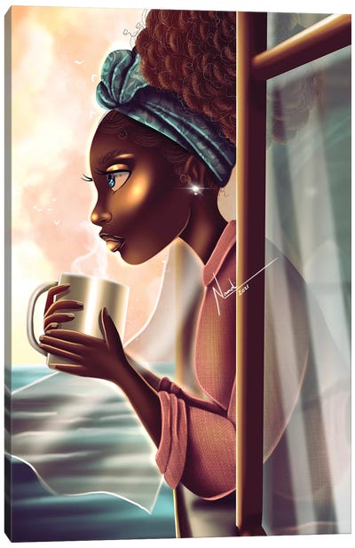 Morning Coffee Canvas Art Print - Nandi L. Fernandez