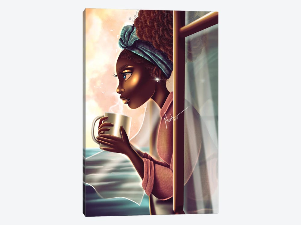 Morning Coffee by Nandi L. Fernandez 1-piece Canvas Art