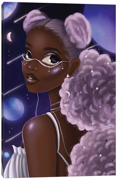 Galaxy Canvas Art Print - Afrofuturism