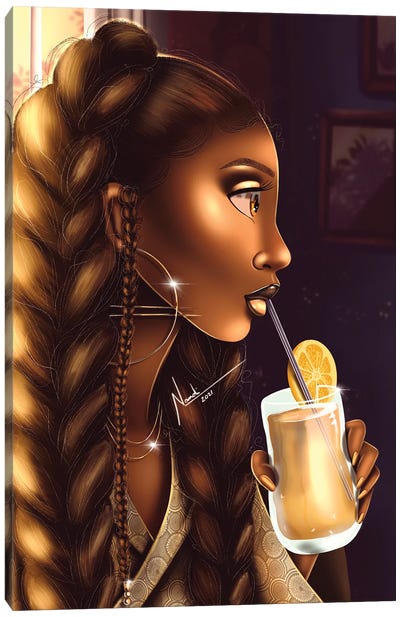 Lemon Water Canvas Art Print - Nandi L. Fernandez