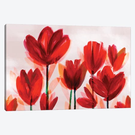 Contemporary Poppies Red Canvas Print #NLI12} by Northern Lights Canvas Wall Art