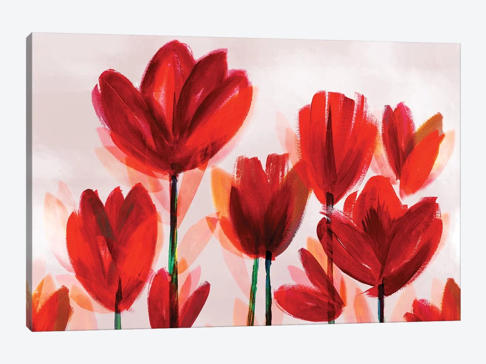 Contemporary Poppies Red by Northern Lights 1-piece Art Print