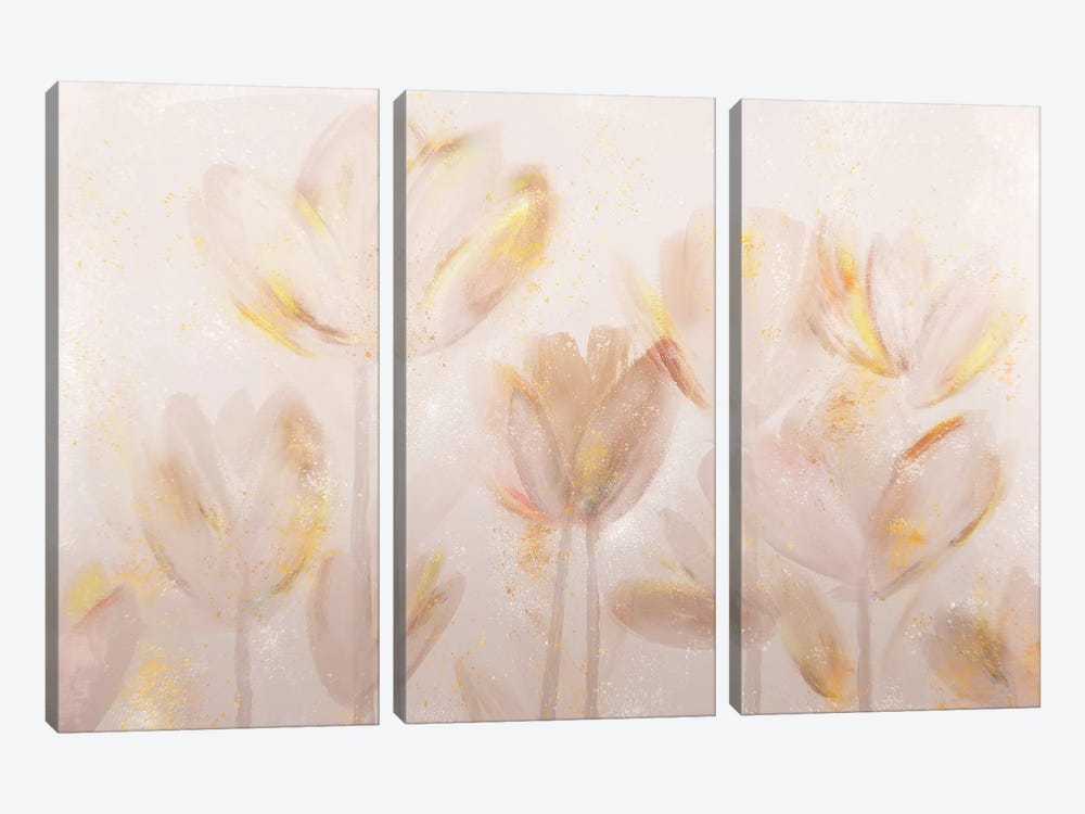 Contemporary Poppies Neutral by Northern Lights 3-piece Canvas Print