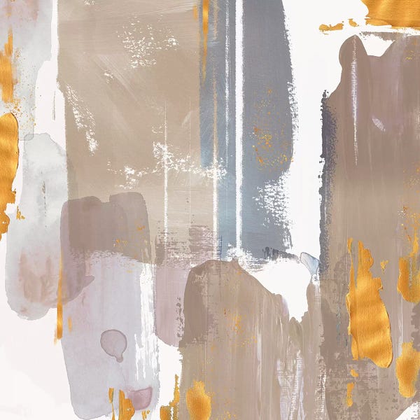 Northern Lights: Icescape Abstract Grey Gold I by Northern Lights