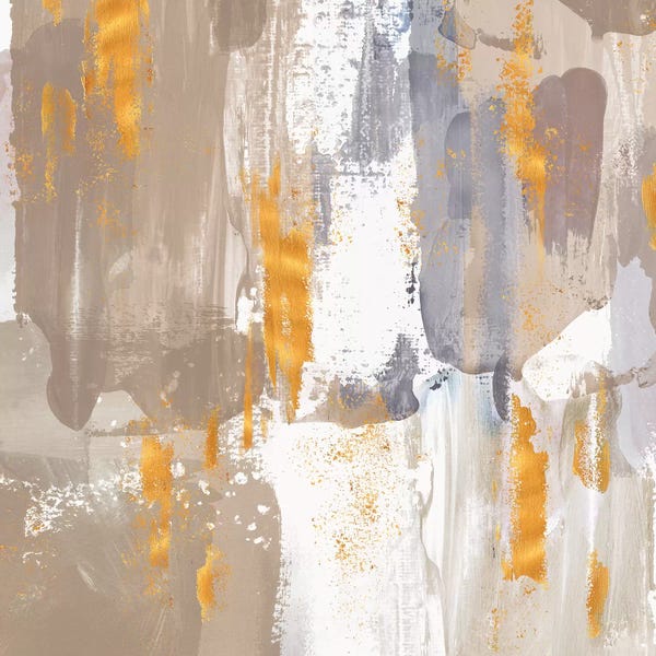 Northern Lights: Icescape Abstract Grey Gold III by Northern Lights