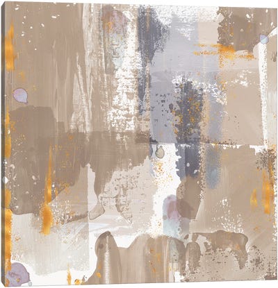 Icescape Abstract Grey Gold IV Canvas Art Print