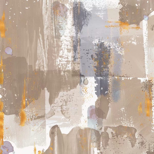 Northern Lights: Icescape Abstract Grey Gold IV by Northern Lights