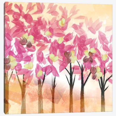 Pink Trees Canvas Print #NLI34} by Northern Lights Art Print