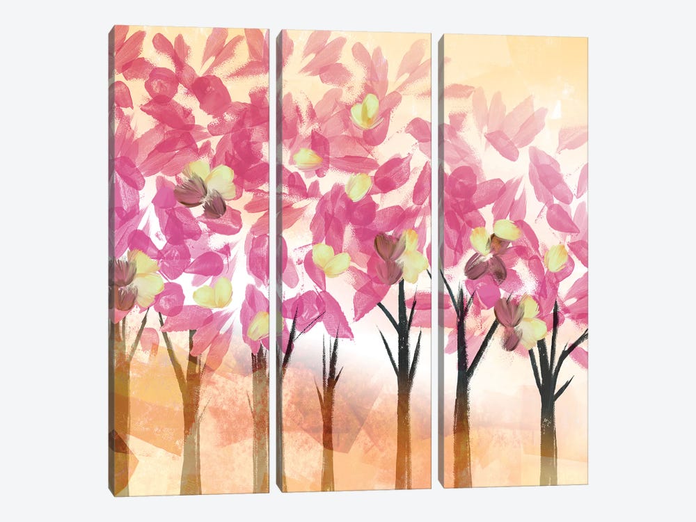 Pink Trees by Northern Lights 3-piece Art Print