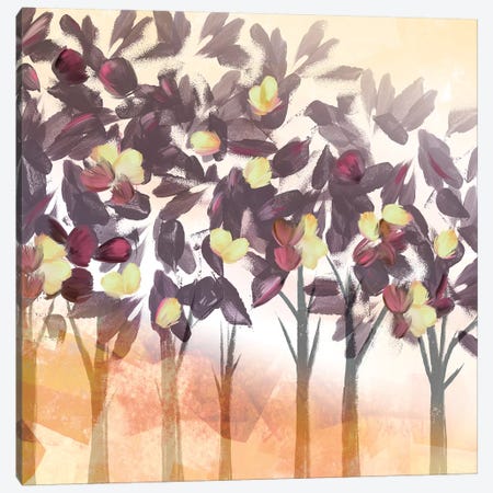Pink Trees Dark Canvas Print #NLI35} by Northern Lights Art Print