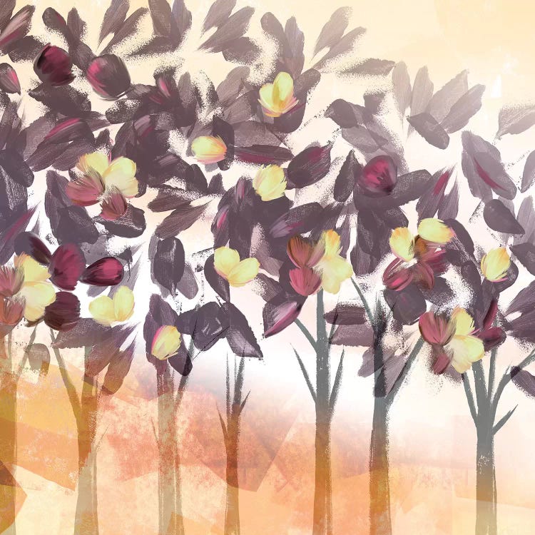 Pink Trees Dark by Northern Lights wall art