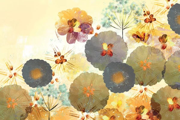 Northern Lights: Textured Hedgerow Rust Landscape by Northern Lights