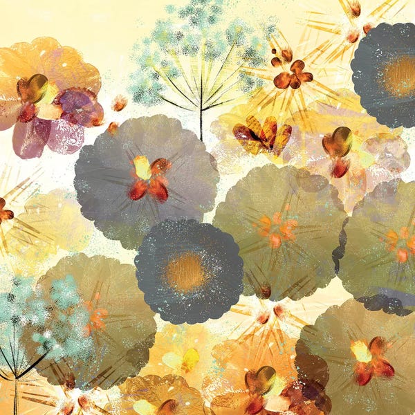 Northern Lights: Textured Hedgerow Rust Square by Northern Lights