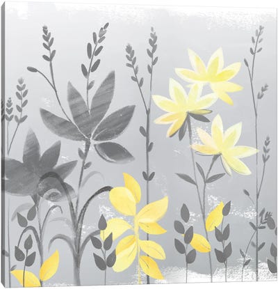 Soft Nature Yellow & Grey II Canvas Art Print