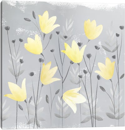Soft Nature Yellow & Grey III Canvas Art Print