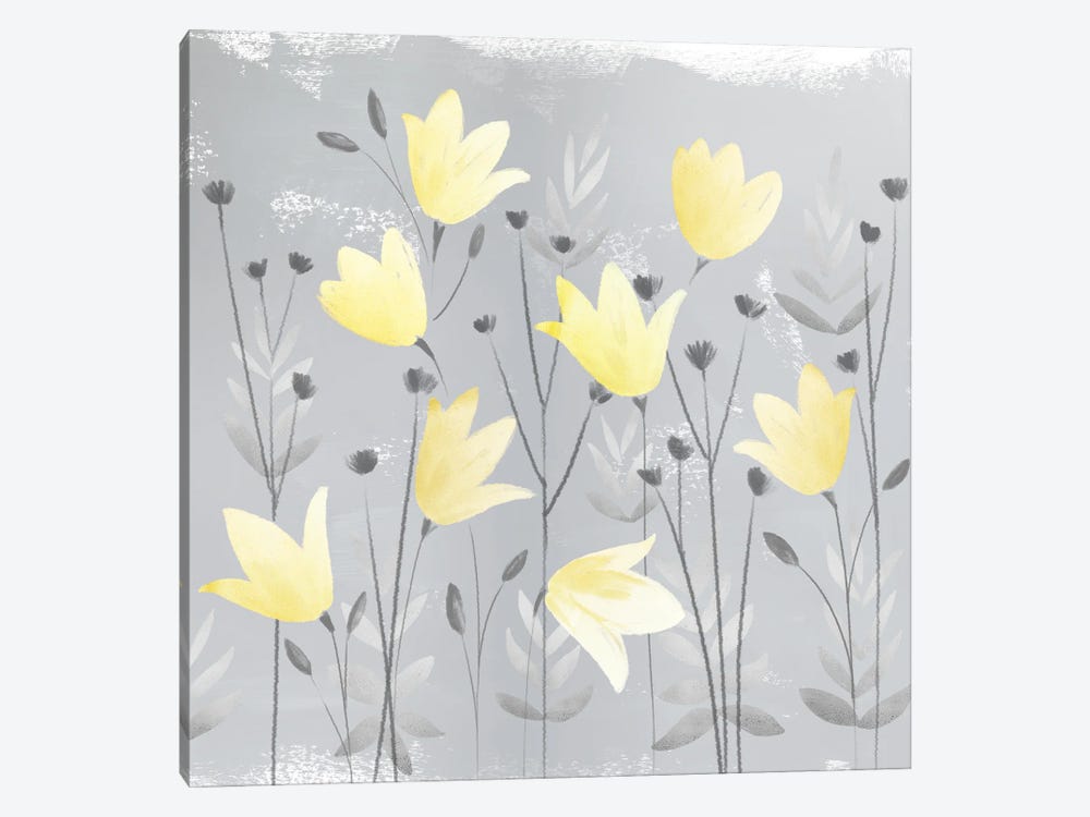 Soft Nature Yellow & Grey III by Northern Lights 1-piece Canvas Artwork