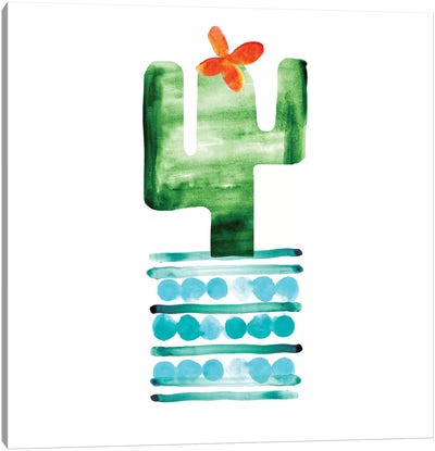 Colorful Cactus II Canvas Art Print