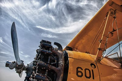 Aero Maquina - Big Yellow by Nathan Larson canvas print