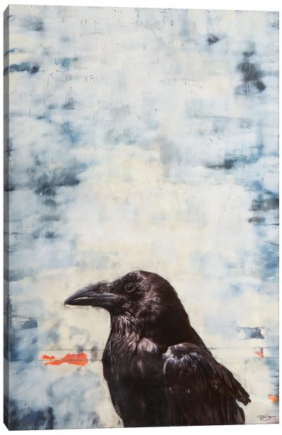 Just Look for Me Canvas Art Print - Crow Art